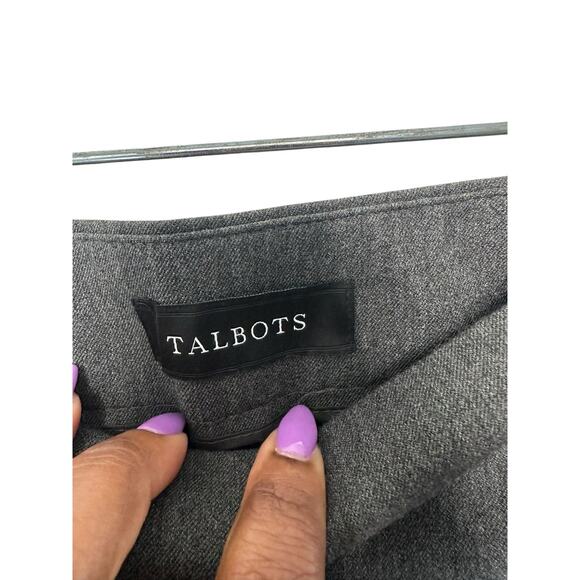 Talbots High Waist Straight Pant Gray Office Work Career Trousers Size 8 - Picture 2 of 12
